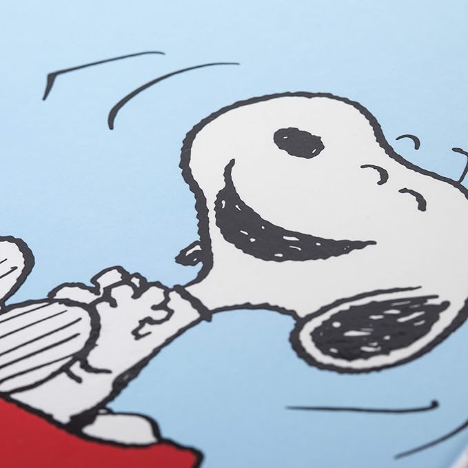 Graphique Peanuts "Happy Thoughts" Hard Bound Journal - 160 Ruled Pages, Vintage Peanuts Cartoon Cover w/"Happy Thoughts" Message Embellished w/Gold Foil, 6.25" x 8.25" x 1"