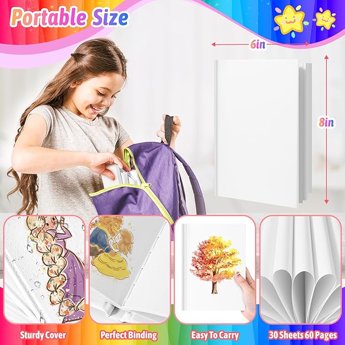 12-Pack Blank Hand Writing Books for Kids Ages 4 5 6 7 8 9 10 11 12 Year Old, 60 Pages 6"x8" Blank Hardcover Books Bulk, Notebooks & Journal Supplies, Back to School Essentials Office Desk Accessories