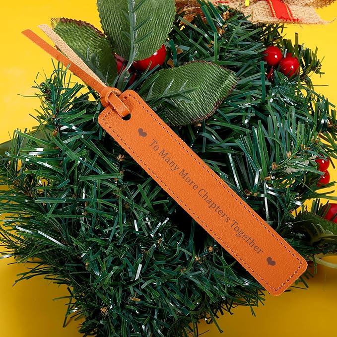 Wedding Leather Bookmark Gifts for Women Men 3rd Anniversary Valentines Day Bookmark Gifts for Him Her Wife Husband Birthday Gifts for Best Friend Bride Groom Women Book Marks for Booklover