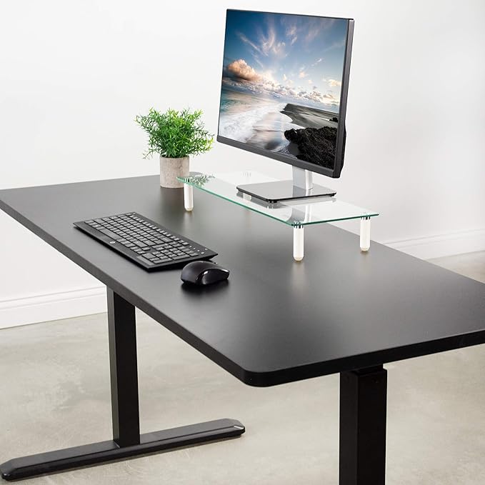 VIVO Black 60 x 24 inch Universal Solid One-Piece Table Top for Standard and Sit to Stand Height Adjustable Home and Office Desk Frames, DESK-TOP60B