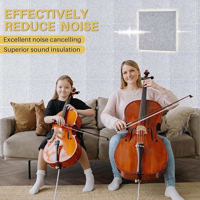 DOLLAR BOSS Large Cork Board for Wall 48" x 36" x 0.5" Bulletin Board 12 Packs Black Cork Board Tiles Self Adhesive Felt Wall Tiles with Pushpins, Corkboard for Office Pin Board Tack Board, Light Grey