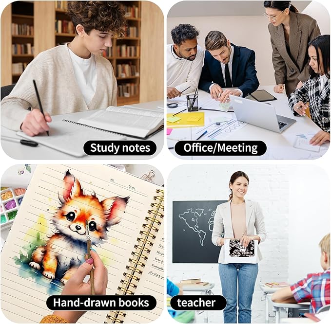 Spiral Journal Notebook, A5 Cute Notebooks for Women Men, College Ruled Hardcover Notebook for Work & Note Taking, 60 Pages Double-Wire Journals for Writing Black White Leopard