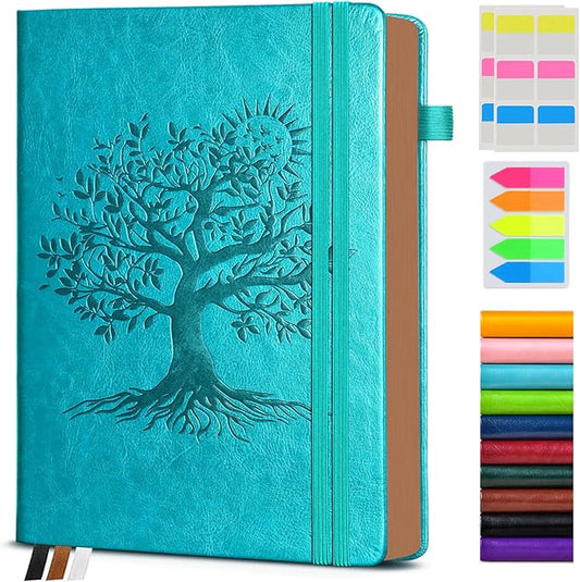 Vintage Leather Journal with 300 Numbered Pages,B5 Lined Journal for Men Women,Daily Journals for Writing,College Ruled Notebook for Work,School,Note taking,Travel Diary,Large (7" x 10")