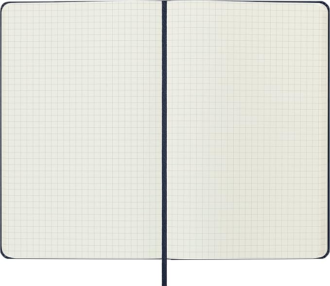 Moleskine Classic Notebook, Hard Cover, Large (5" x 8.25") Squared/Grid, Sapphire Blue, 240 Pages