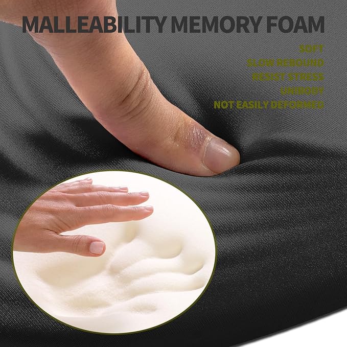 Hokafenle Ergonomic Mouse Pad Wrist Support, Terraced Slope Carpal Tunnel Wrist Pad for Mouse with Unibody Memory Foam, Wrist Rest Pain Relief Mousepad (Dark Grey, 11.8x7.9 in)