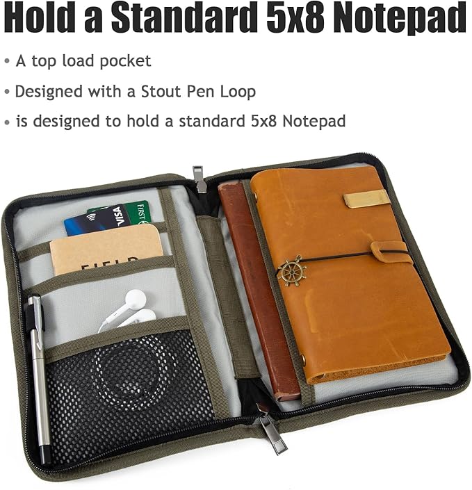 A5 Notebook Cover,Zipper Field Notes Cover,Journal Planner Sketchbook Cover,Field Notes Notebooks Cover Notebook Jacket for 5.5 x 8.25 Moleskine A5 LEUCHTTURM