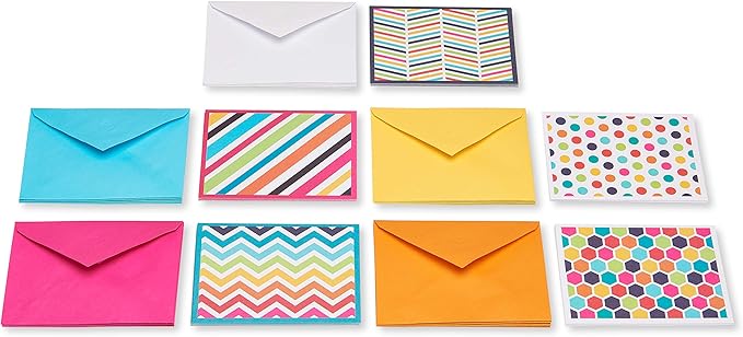 American Greetings Blank Cards Assortment with Envelopes, Bright Patterns (30-Count)