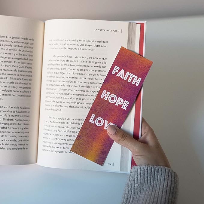 Faith Hope Love, 1 Corinthians 13:13, Bulk Pack of 25 Christian Bookmarks for Kids, Childrens Bible Verse Book Markers, Sunday School Prizes with Memory Verses, Scripture Gifts for Kids & Youth