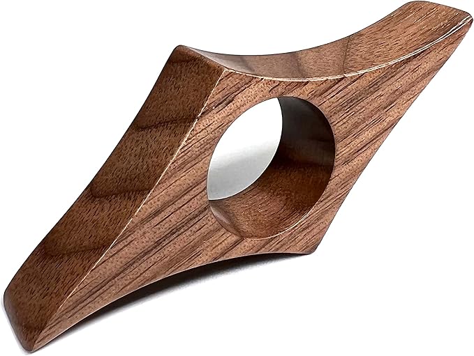 Handmade Walnut Wooden Book Page Holder - Novel Thumb Bookmark Gifts for Reading (Walnut, Large)