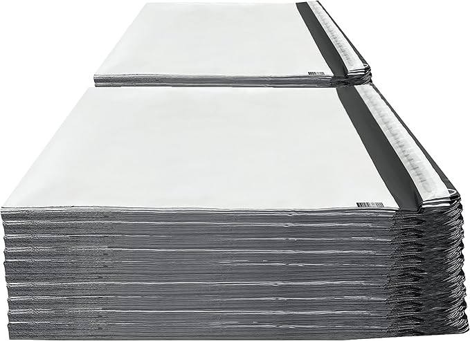 Colored Poly Mailers Pack of: Be creative with your packaging with Colored mailers (White, 9" x 12" pack of 1000)