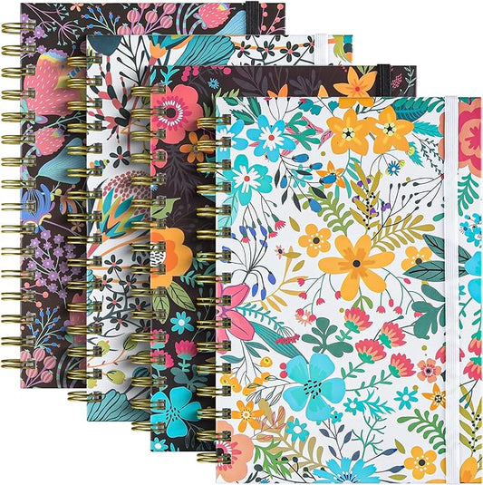 Spiral Notebook, B5 Lined Journal for women, Hardcover Spiral Journal with 2 Pockets, College Ruled Large Notebooks 7.48" x 10", 160 Pages Notebook for Office, School Supplies, Gifts