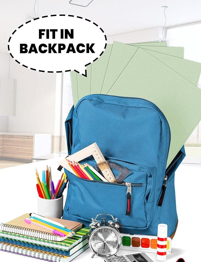 SUNEE Folders with Pockets (25 Pack, Grayish Green), 2 Pocket Folders Fit Letter Size Paper, Paper File Folder for School Office Home Business, Textured Paper