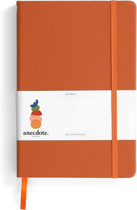 Hardcover Ruled Journal with Thick 100 gsm College Ruled Paper A5 size (8.3 inches x 5.4 inches) - Daily Writing Notebook Journal for Travel, School and Office Use - Diary Journal for Women and Men - Nutmeg