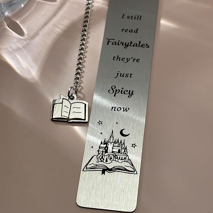 Funny Bookmark Gifts for Women Men, Bookish Christmas Birthday Gifts, I Still Read Fairytales They're Just Spicier Now, Book Mark for Best Friends Reader Funny Gifts Bookmarks for Women Men