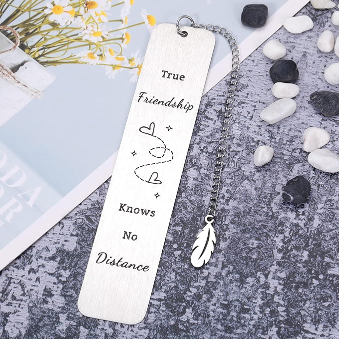 Long Distance Friendship Bookmark Going Away Gifts for Women Men Best Friends BFF Besties BFF Soul Sisters Girls Teens Kids Leaving Moving Birthday Christmas Graduation Wedding Farewell Gifts for Her