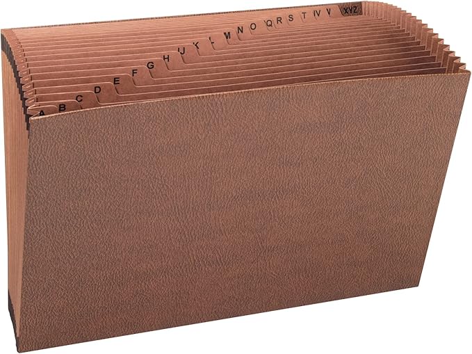 Smead TUFF Expanding File, Alphabetic (A-Z), 21 Pockets, Legal Size, Redrope-Printed Stock (70430)