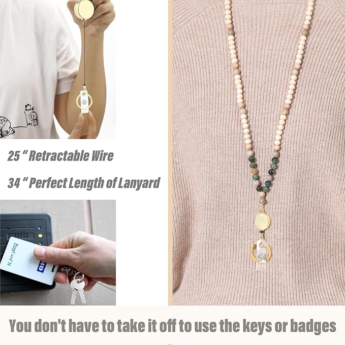 SAM & LORI Retractable Lanyards for Id Badges Holder Lanyard Lanyards for Id Badges Teacher Lanyard Lanyards for Keys Cute Keychain Lanyard Women