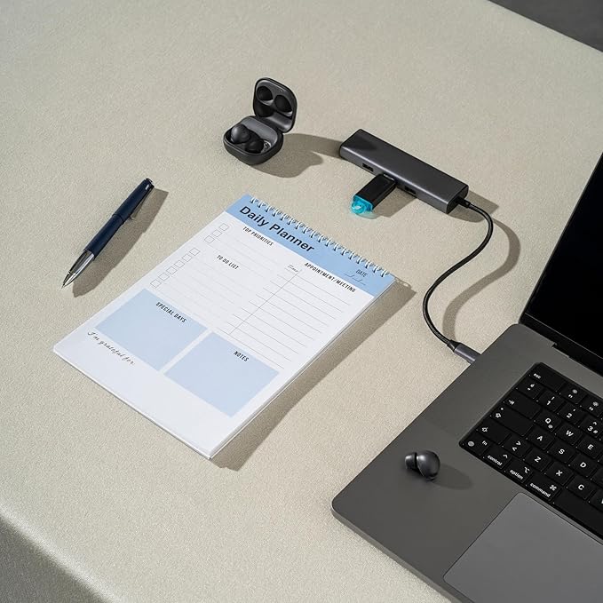 Daily Planner Notebook, To Do List Notepad, Spiral Notebook, Undated-52 Sheets-6.5" x 9.8" Checklist, Notebooks for Work, Personal Organizer Notepad, Daily Task Notebook (Blue)