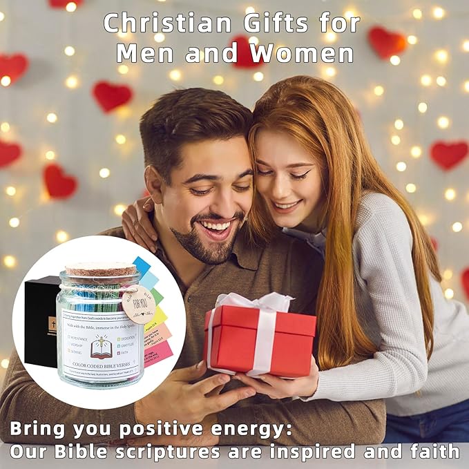 Bible Verse Jar，The Hope Jar Bible Verses，Religious Gifts for Women，Christian Gifts for Women Men，Scripture Prayer Cards Holy Jar，Faith Based Gift Religious Gift for Spiritual Connection