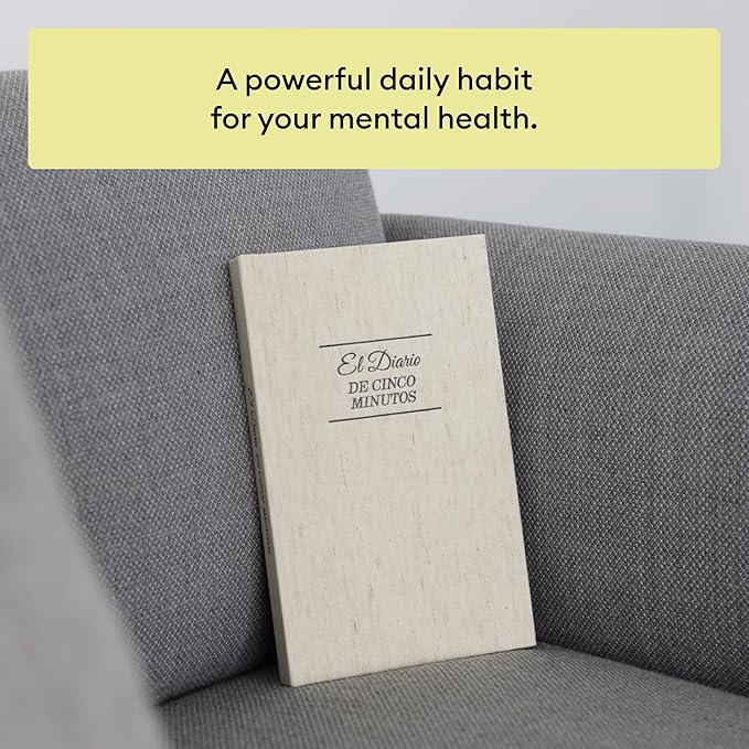 Spanish Five Minute Journal, Original Daily Gratitude Journal, Reflection & Manifestation Journal for Mindfulness, Undated Daily Journal, Plastic-Free - Intelligent Change