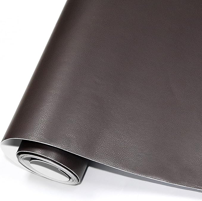 CHEIGHY Leather Repair Patch for Couch Advanced PU Material, Self Adhesive Leather Repair Kit for Furniture Vinyl Repair Tape for Car Seats Upholstery Sofa Office Chair (Brown, 3.9X79 inch)