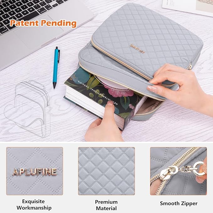 Book Sleeve with Zipper Book Pouch, Book Protector Bag,Book Sleeve for Book Lovers, Book Cover, Book Carrying Case for Book Accessories, Study Suppliers