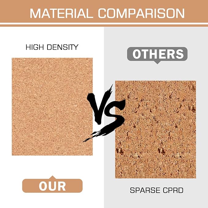 Cork Bulletin Board Hexagon White, Small Framed Corkboard Tiles for Wall, Thick Decorative Display Boards for Home Office Decor, School Message Board (4 Pack)