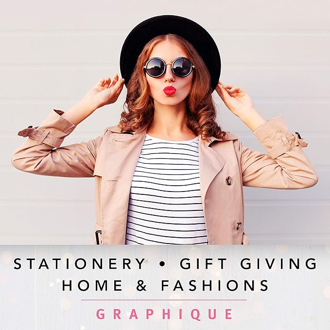 Graphique Soft Cover Journal,"Vintage Blog" Design - 200 Ruled Pages, Embellished with Gold Foil, 6" x 8.25" x .5" - Durable Notebook for Notes, Lists, Recipes, and More