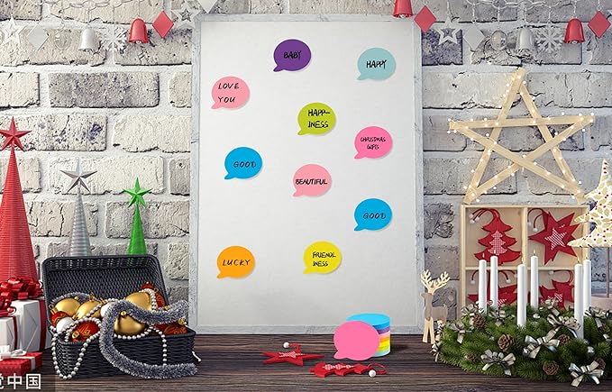 Bubble Sticky Notes 3x3 in, 8 Pads, Super Cute Bright Color Strong Adhesive Post, Clean Removal, 82 Sheets/pad
