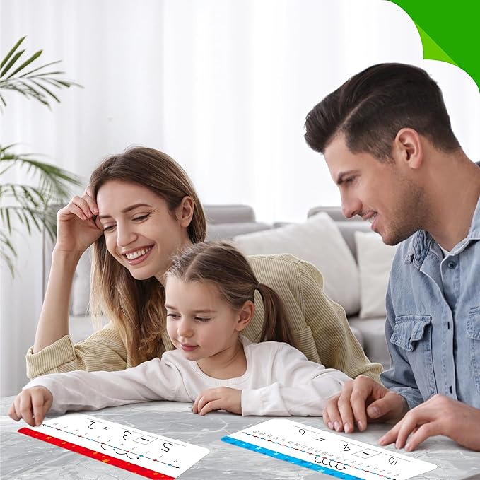 15 PCS Number Line Dry Erase Boards, Double Sided Writable and Erasable Board-0-10 on One Side & 0-20 on Other Side Math White Board for Kids, Students, Classroom and Home (12” x 4”)