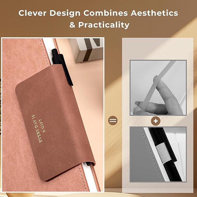 Lined Leather Journals for Writing B5 Large Journaling Notebooks with 100 GSM Thick Paper Journal Notebook for Men & Women with Buckle Closure Travel Work Note Taking Diary, 7.28" x 10.23", Pink