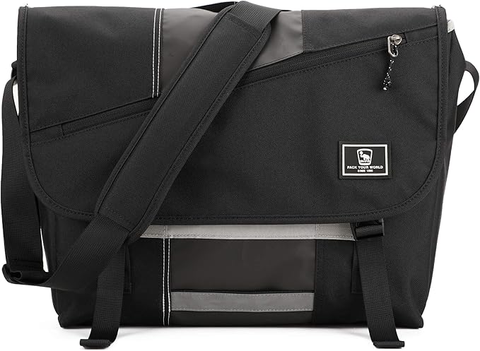 OIWAS Laptop Messenger Bag for Men Crossbody 15.6 Inch Satchel Bag Men Shoulder Bags Briefcase Computer Bag Large Work Travel College Black