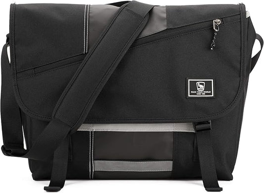 OIWAS Laptop Messenger Bag for Men Crossbody 15.6 Inch Satchel Bag Men Shoulder Bags Briefcase Computer Bag Large Work Travel College Black