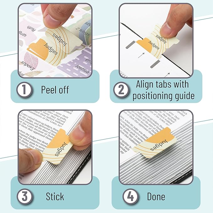 Mr. Pen- Bible Tabs, 120 Tabs, Laminated Bible Tabs for Women and Men, Bible Tabs for Study Bible, Bible Index Tabs, Bible Book Tabs, Bible Labels Tabs, Mr Pen Bible Tabs