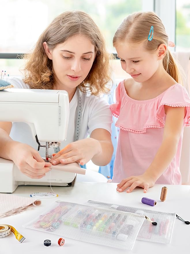 JARLINK 20 Pack 10 Colors Zipper Mesh Document Pouch, Letter Size/A4 Size, Plastic Water-Resistant File Bags, for School Office Supplies Cosmetics Travel Storage, Assorted Color