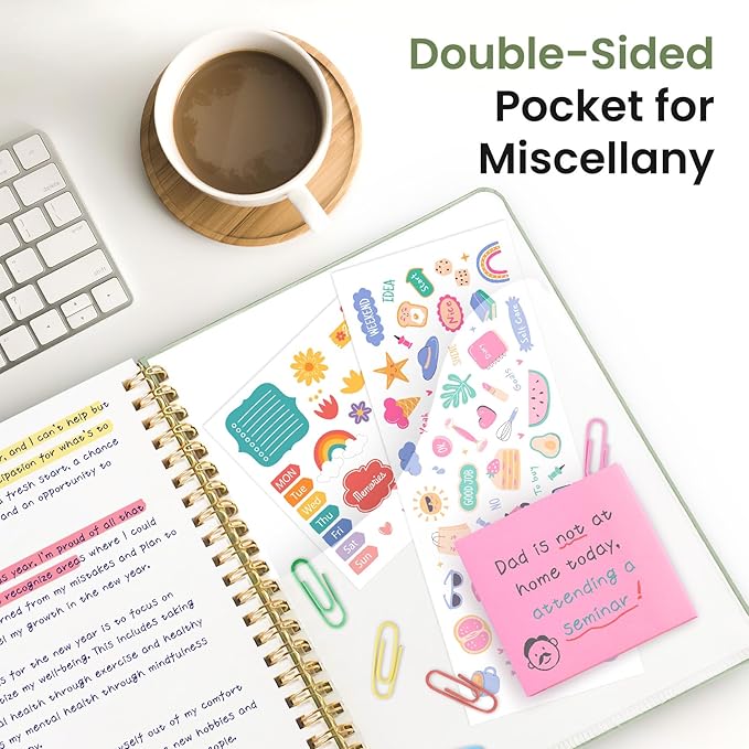 Taja Blank Spiral Journal Notebook for Women & Men, 140 Pages, Sketch Book, Plain Notebook for Drawing & Sketching, Journals for Creative Writing, A5(6"x8") - Green