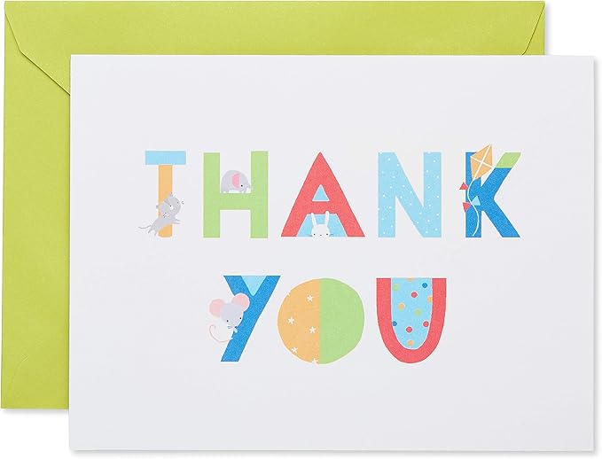 American Greetings Baby Shower Thank You Cards with Envelopes, Baby Icons (50-Count)