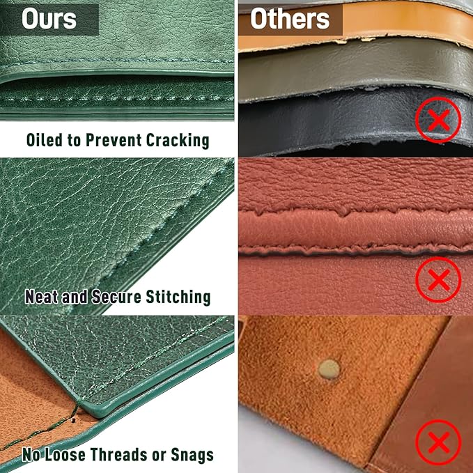 Green A4 PU Leather File Folders for Documents,Important Private File Organizer with String Tie Closure,Laptop Sleeve Notebook Case,Leather Portfolio Binder Envelopes, Filing Folder