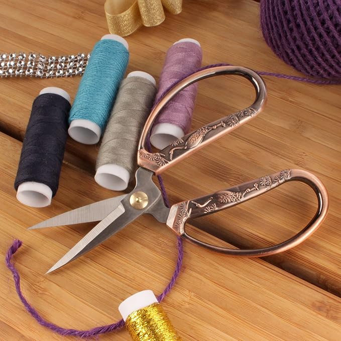 JubileeYarn Crane Motif Small Embroidery Scissors - Copper - 30 Scissors