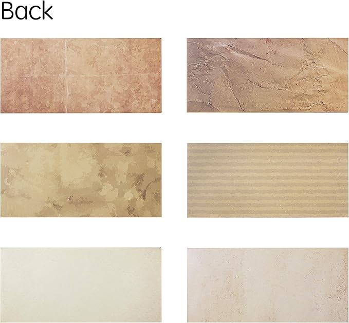 Vintage Envelopes - Classic Aged Envelopes in 6 Unique Designs - Old Looking, Antique Style - 4 x 8.7 inches (48 Pack)