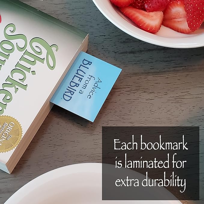 Advice from Nature 3 Bookmark Coastal Set, Laminated with Glossy Finish, Printed on Recycled Paper - Ocean, Lighthouse, Beach (AMBM-Coastal)