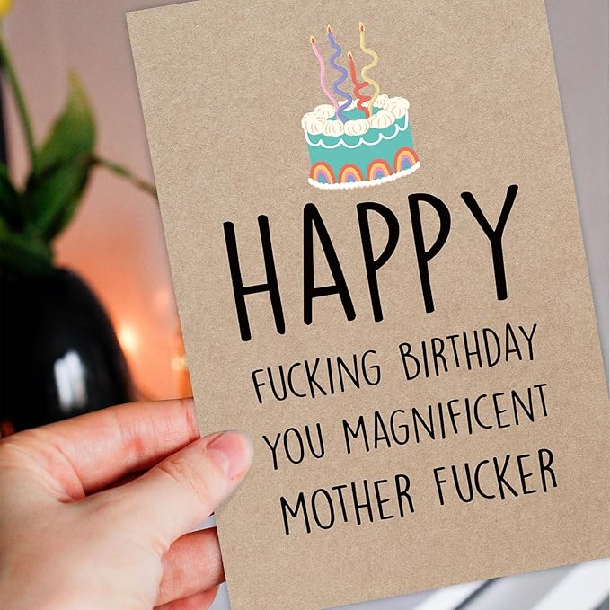 Funny Fucking Birthday for Boyfriend, Rude Birthday Card for Him, Happy Funking Birthday You Magnificent Mother Fucker Card