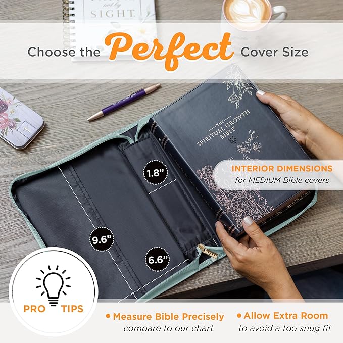 Christian Art Gifts Faux Leather Fashion Bible Cover: I Know The Plans I Have for You - Jeremiah 29:11 Inspirational Bible Verse, Debossed Floral Teal Design, Medium