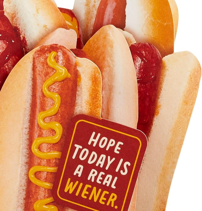 Hallmark Funny Pop Up Birthday Card (Hot Dog Bouquet) Paper Wonder Shoebox 3D Card
