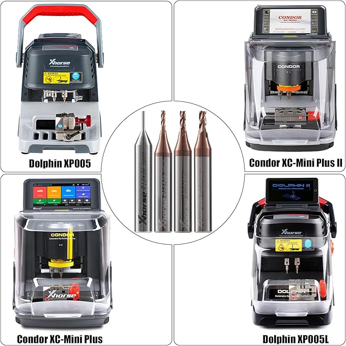 Xhorse Original 2.0mm Milling Cutter for Condor XC-Mini Plus/Plus II/XC-002 and Dolphin XP005/XP005L/XP007 Key Cutting Machine(2.0mm)