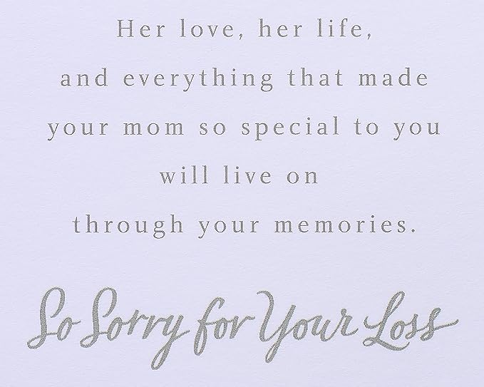 American Greetings Sympathy Card for Loss of Mother (Remembering You Mom)
