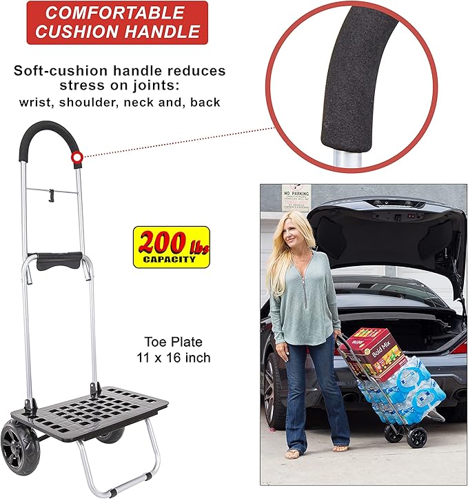 dbest Products Bigger Trolley Dolly MM, Black Handtruck Hardware Garden Utility Cart