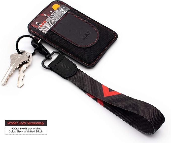 POCKT Lanyard for Keys Wristlet Strap Key Chain Holder for Men and Women - Cool Hand Wrist Lanyards for Keys and Wallets