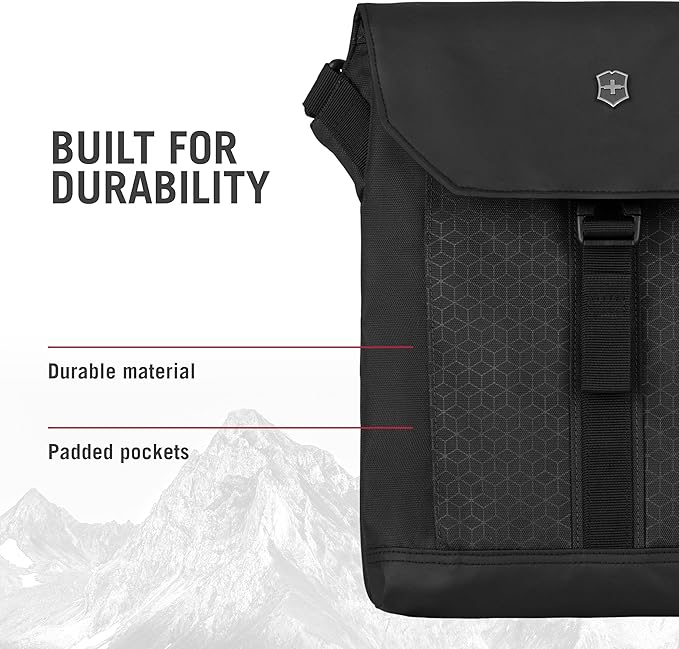 Victorinox Altmont Original Flapover Digital Bag - Tablet Travel Bag for Business & Daily Use - Sleek Shoulder Bag for Women & Men - 7 Liters, Black.