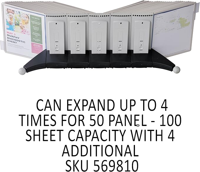 DURABLE Desktop Reference System, 10 Double-Sided Panels, Letter-Size, Gray, SHERPA Design (554210)